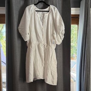 Old Navy Elegant White Button-Down Dress 4X